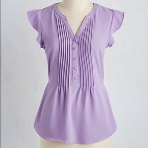 ModCloth Expert in Your Zeal Top in Lavender